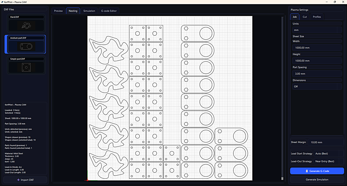 KerfPilot: Nesting tab